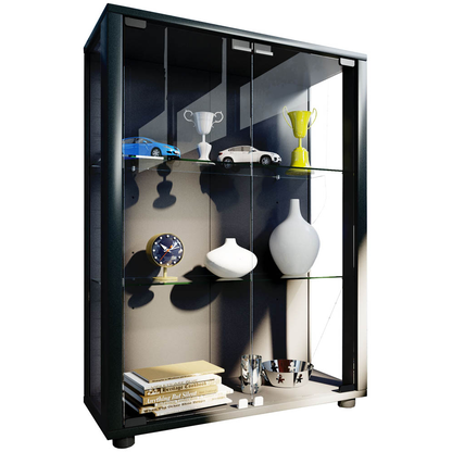 Artikelbild für VCM my home Sintalo Vitrine schwarz 2 Fachböden, Artikelnummer 781380