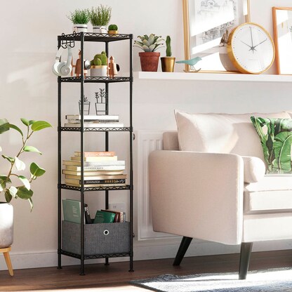 Artikelbild 3 für SONGMICS Badregal LGR23BK schwarz 30,0 x 30,0 x 123,5 cm, Artikelnummer 439309