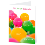 Artikelbild 1 für LUMA Gutschein Luftballons mit Innentext AM513 DIN B6, 1 St., Artikelnummer 648642