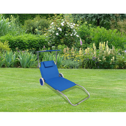 Artikelbild 5 für VCM Sonnenliege blau Stahl, Artikelnummer 739344