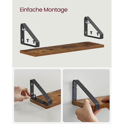 Artikelbild 7 für VASAGLE Wandregale-Set braun, schwarz 30,0 / 35,0 / 40,0 x 12,0 x 11,0 cm, 1 St., Artikelnummer 262479