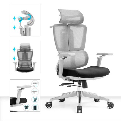 Artikelbild 8 für LÜLLMANN Bürostuhl, 210480 Stoff grau, Gestell alu, Artikelnummer 791008