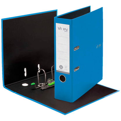 Artikelbild 3 für VON LEITZ Ordner blau Karton 8,0 cm DIN A4, 1 St., Artikelnummer 635898