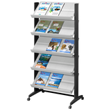 Artikelbild 1 für PAPERFLOW Prospektregal grau DIN A4 85,5 x 38,5 x 167,5 cm, 1 St., Artikelnummer 589713