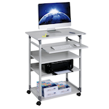 Artikelbild 1 für DURABLE PC-Tisch höhenverstellbar mit Rollen grau 75,0 x 53,4 x 95,0 - 115,0 cm, Artikelnummer 183236