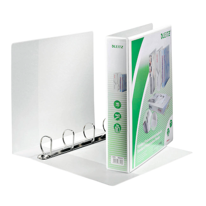Artikelbild für LEITZ Präsentationsringbücher 4-Ringe weiß 6,3 cm DIN A4, 4 St., Artikelnummer 596114