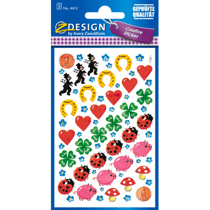 Artikelbild für AVERY Zweckform Aufkleber 4413 Glücksbringer, 102 Etiketten, Artikelnummer 287864