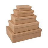 Artikelbild 1 für Rayher eckig Geschenkboxen-Set braun, 5 St., Artikelnummer 779252