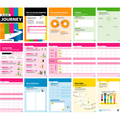 Artikelbild 2 für PLAYROOM Flipchart-Arbeitsblöcke Journey Flip DE Workshopvorlage 65,0 x 97,0 cm, 14 Blatt (80 g/qm), 5 Blöcke, Artikelnummer 315459