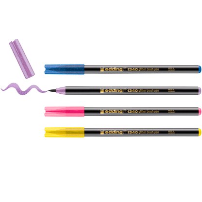 Artikelbild für edding 1340 glitzer Brush-Pens farbsortiert, 4 St., Artikelnummer 512198