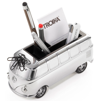 Artikelbild für TROIKA® Stiftehalter FOREVER T1 schwarz/silberfarben Metall 4 Fächer 16,0 x 4,0 x 7,9 cm, Artikelnummer 665972