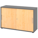 Artikelbild 1 für HAMMERBACHER Schiebetürenschrank, V1752S/G/3/RE ahorn, grafit 1 Fachboden 120,0 x 40,0 x 74,8 cm, Artikelnummer 377547