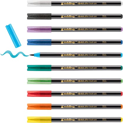 Artikelbild für edding 1340 glitzer Brush-Pens farbsortiert, 10 St., Artikelnummer 512287