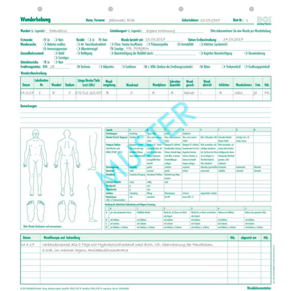 Artikelbild für BOI Wunddokumentation Formulare, 50 St., Artikelnummer 701989