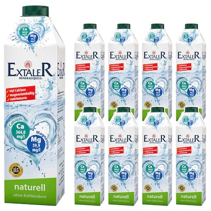 Artikelbild für EXTALER MINERALQUELL Mineralwasser still 8x 1,0 l, Artikelnummer 765091