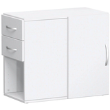 Artikelbild 1 für geramöbel Flex Standcontainer weiß 2 Auszüge Stahl-Bügelgriff silber 80,0 x 42,0 x 72,0 cm, Artikelnummer 876247