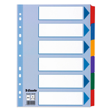 Artikelbild 1 für Esselte Ordnerregister DIN A4 Vollformat blanko farbig 6-teilig, 1 Satz, Artikelnummer 352856
