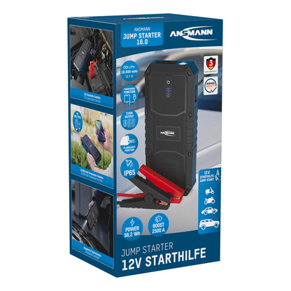 Artikelbild 2 für ANSMANN Jump Starter 16.0 Starthilfekabel, Artikelnummer 630139