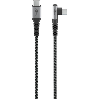 Artikelbild 2 für goobay USB-C USB-Kabel 1,0 m grau, schwarz, 1 St., Artikelnummer 655682