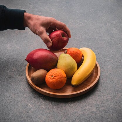 Artikelbild 5 für pandoo Mehrweg-Menüteller natur Ø 20,0 cm, 4 St., Artikelnummer 613788