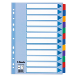 Artikelbild 1 für Esselte Ordnerregister DIN A4 Vollformat blanko farbig 12-teilig, 1 Satz, Artikelnummer 352864