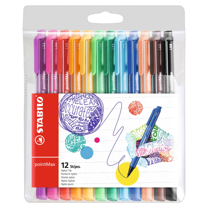 Artikelbild für STABILO pointMax Filzstift farbsortiert, 12 St., Artikelnummer 353413
