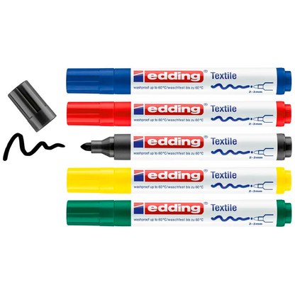 Artikelbild für edding 4500 basic Textilmarker farbsortiert 2,0 - 3,0 mm, 5 St., Artikelnummer 786497