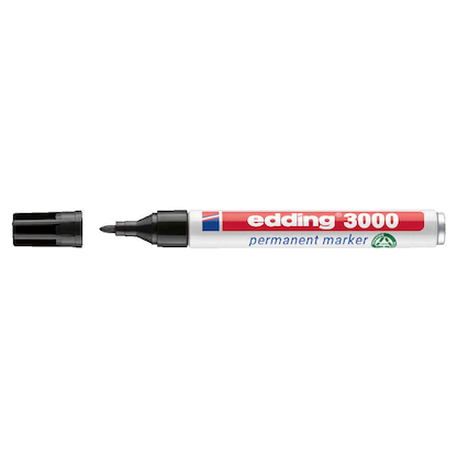 Artikelbild 12 für edding 3000 Permanentmarker schwarz 1,5 - 3,0 mm, 1 St., Artikelnummer 135323