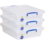 Artikelbild 1 für Really Useful Box Aufbewahrungsboxen 3x 10,5 l transparent 38,3 x 46,0 x 11,3 cm, 3 St., Artikelnummer 751947