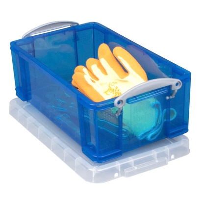 Artikelbild 3 für Really Useful Box Aufbewahrungsbox 9,0 l transparent, blau 39,5 x 25,5 x 15,5 cm, 1 St., Artikelnummer 305420