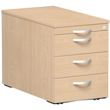 Artikelbild 1 für geramöbel Flex Rollcontainer buche 4 Auszüge 43,8 x 80,0 x 56,5 cm, Artikelnummer 880258