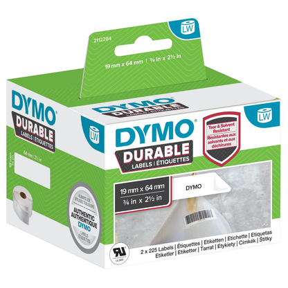 Artikelbild 2 für DYMO Etikettenrollen für Etikettendrucker 1933085 weiß, 19,0 x 64,0 mm, 2 x 450 Etiketten, Artikelnummer 288865