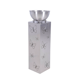 Artikelbild 1 für Garden Pleasure Pflanzenständer FALINA Metall silber quadratisch/rund 25,0 x 75,5 cm, 1 St., Artikelnummer 544052