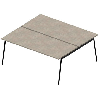 Artikelbild für Quadrifoglio Doppelschreibtisch beton rechteckig, 4-Fuß-Gestell grau 180,0 x 164,0 cm, Artikelnummer 592838