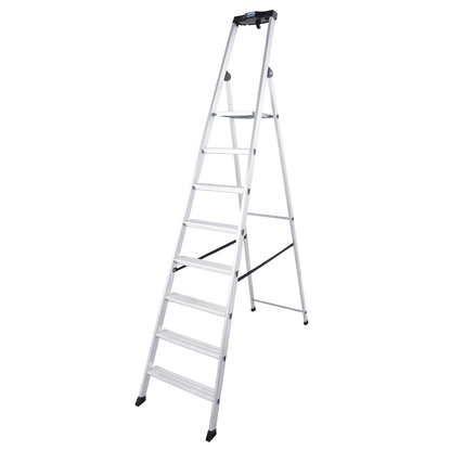 Artikelbild 2 für KRAUSE Stehleiter einseitig MONTO Solido silber 8 Stufen, H: 255,0 cm, Artikelnummer 568910