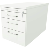 Artikelbild 1 für fm Oldenburg Rollcontainer weiß 4 Auszüge 43,4 x 80,0 x 54,0 cm, Artikelnummer 138143