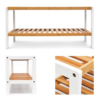 Artikelbild 3 für relaxdays Schuhregal braun, weiß 70,0 x 24,5 x 33,0 cm, 1 St., Artikelnummer 360861