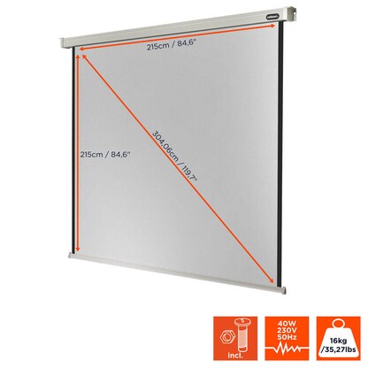 Artikelbild 6 für celexon elektrische Rolloleinwand Professional Motor 1:1, 220 x 220 cm Projektionsfläche, Artikelnummer 694053