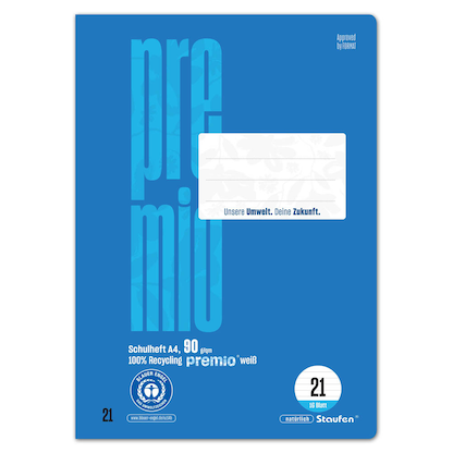 Artikelbild 2 für Staufen® Schulheft Premio Lineatur 21 liniert DIN A4 ohne Rand, 16 Blatt, 1 St., Artikelnummer 974586