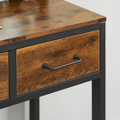 Artikelbild 8 für VASAGLE Schminktisch rechteckig Spanplatte braun, schwarz 90,0 x 40,0 x 141,0 cm, 1 St., Artikelnummer 438368