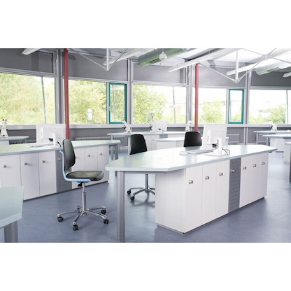 Artikelbild 6 für bimos Arbeitsdrehstuhl Labsit blau, schwarz Kunstleder, Artikelnummer 470296