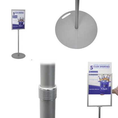 Artikelbild 4 für LMG Infoständer silber DIN A2 2 Fächer 55,0 cm 156,0 - 240,0 cm, 1 St., Artikelnummer 271872