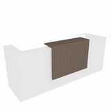 Artikelbild 1 für Quadrifoglio Empfangstheke gerade, weiß, eukalyptus 285,0 x 88,0 x 113,0 cm, Artikelnummer 780003