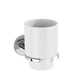 Artikelbild 1 für WENKO Zahnputzbecher Isera silber/weiß, 1 St., Artikelnummer 807604