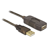 Artikelbild 1 für DeLOCK USB 2.0 A Kabel Verlängerung 30,0 m schwarz, 1 St., Artikelnummer 894762
