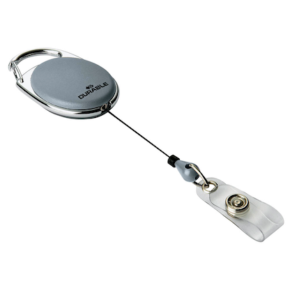 Artikelbild für DURABLE Ausweishalter JOJO STYLE 832410, Druckknopfschlaufe, grau, 10 St., Artikelnummer 545004