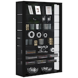 Artikelbild 1 für VCM my home Lumo Mini Vitrine schwarz 8 Fachböden, Artikelnummer 781397