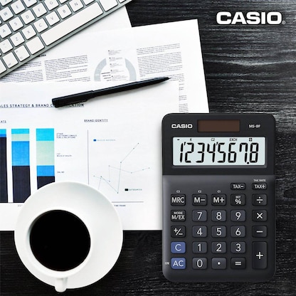 Artikelbild 6 für CASIO MS-8F Tischrechner schwarz, Artikelnummer 838023