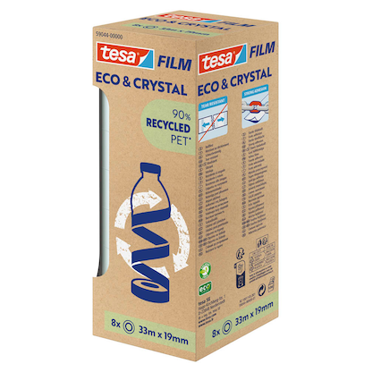 Artikelbild 4 für tesa ECO & CRYSTAL Klebefilm transparent 19,0 mm x 33,0 m 8 Rollen, Artikelnummer 176857