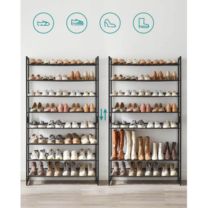 Artikelbild 10 für SONGMICS Schuhregal schwarz 92,5 x 30,7 x 163,5 cm, 1 St., Artikelnummer 262008